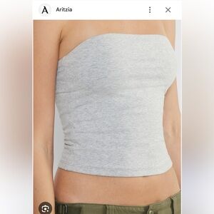 aritzia tna chill grey tube top